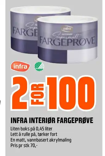Obs Bygg Infra interiør fargeprøve tilbud