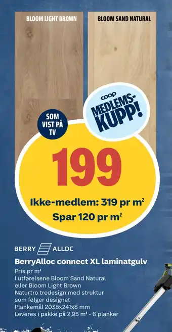 Obs Bygg Berryalloc connect xl laminatgulv tilbud