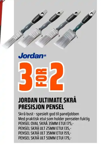 Obs Bygg Jordan ultimate skrå presisjon pensel tilbud