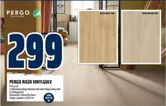 Obs Bygg Pergo rigid vinylgulv tilbud