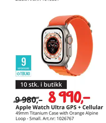 NetOnNet Apple watch ultra gps + cellular tilbud