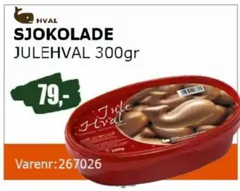 Kontorspar SJOKOLADE JULEHVAL 300gr tilbud