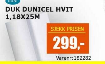 Kontorspar DUK DUNICEL HVIT tilbud