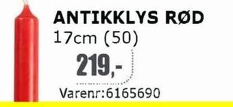 Kontorspar ANTIKKLYS RØD 17cm (50) tilbud
