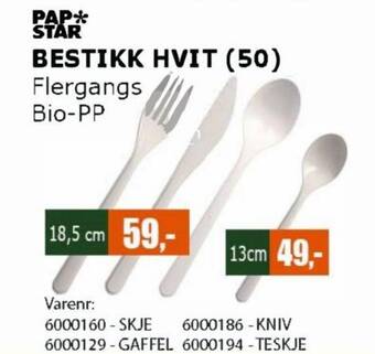 Kontorspar BESTIKK HVIT (50) tilbud