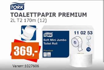 Kontorspar TOALETTPAPIR PREMIUM 2L T2 170m (12) tilbud