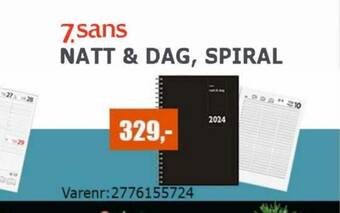 Kontorspar NATT & DAG, SPIRAL tilbud