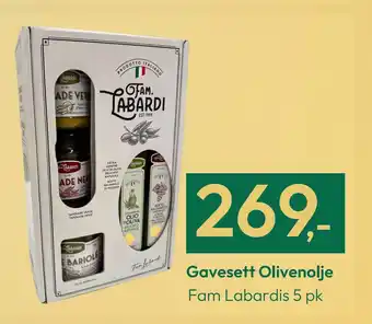 Gigaboks Gavesett olivenolje tilbud