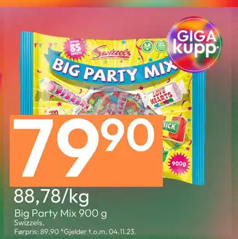 Gigaboks Big party mix 900 g tilbud