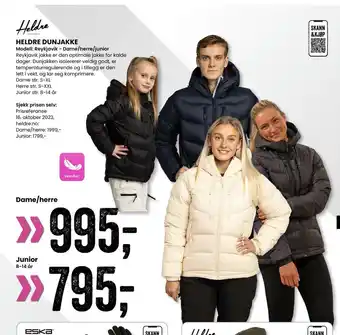 Sport Outlet Heldre dunjakke tilbud
