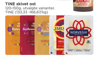 Meny Tine skivet ost tilbud