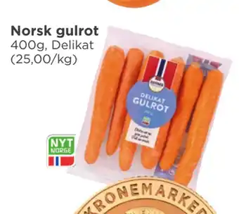 Meny Norsk gulrot tilbud