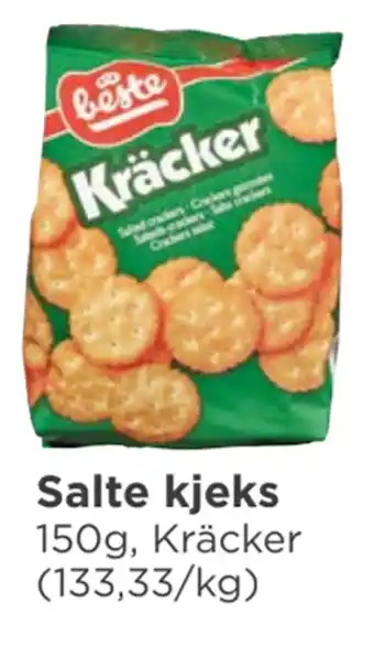 Meny Salte kjeks tilbud