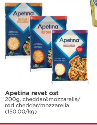 Meny Apetina revet ost tilbud