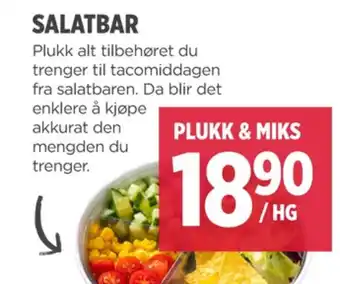 Meny Ukjent salat tilbud