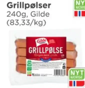 Meny Gilde grillpølser tilbud