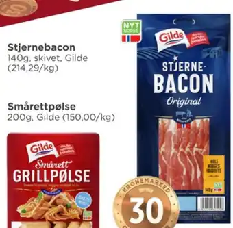 Meny Gilde baconskiver tilbud