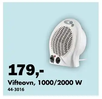 Biltema Vifteovn 1000/2000 w tilbud