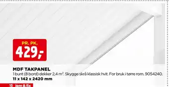 jem & fix Mdf takpanel tilbud