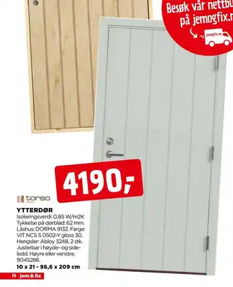 jem & fix Ytterdør tilbud