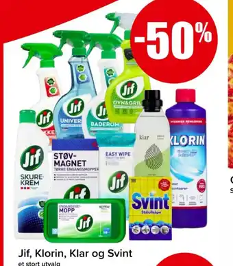 Spar Jif, Klorin, Klar og Svint tilbud