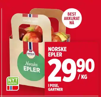 Meny Norske epler tilbud