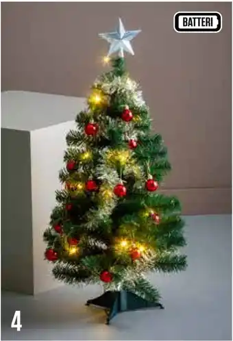 Europris Juletre med pynt og led-lys tilbud