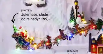 Europris Julenisse, slede og reinsdyr tilbud