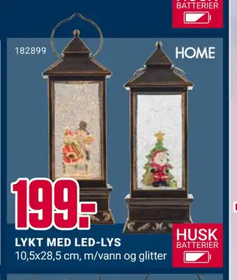 Europris Lykt med led-lys tilbud