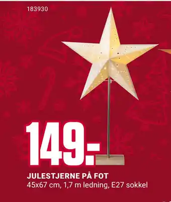 Europris Julestjerne på fot tilbud