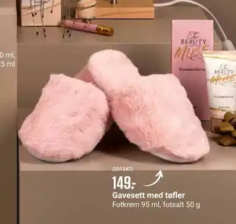 Europris Gavesett med tøfler tilbud