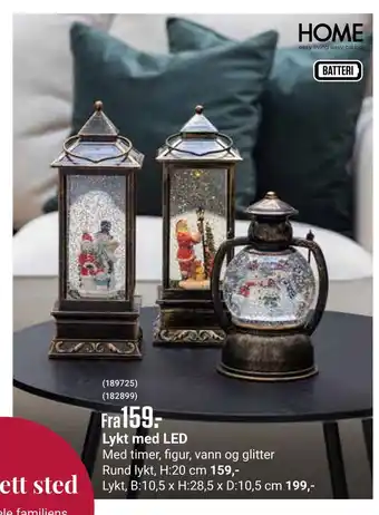 Europris Lykt med led tilbud