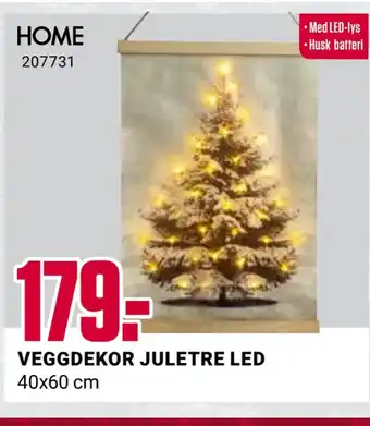 Europris Veggdekor juletre led tilbud