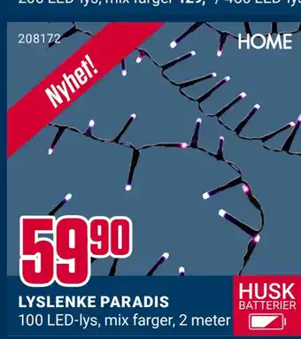 Europris Lyslenke paradis tilbud