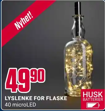 Europris Lyslenke for flaske tilbud