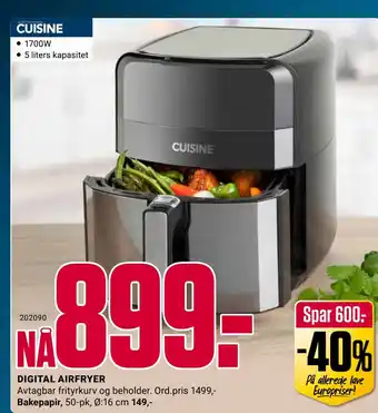 Europris Digital airfryer tilbud