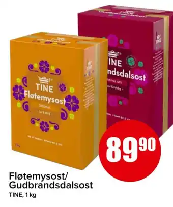 Spar Fløtemysost/ Gudbrandsdalsost TINE tilbud