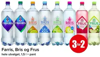 Spar Farris, Bris og Frus hele utvalget, 1,5 | + pant tilbud