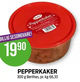 Kiwi PEPPERKAKER 300 g Berthas, pr. kg tilbud