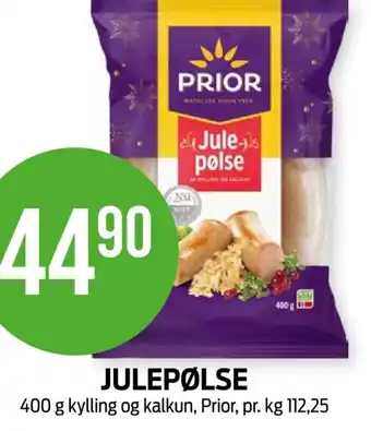 Kiwi JULEPØLSE 400 g kylling tilbud