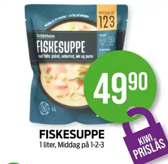 Kiwi FISKESUPPE 1 liter, tilbud