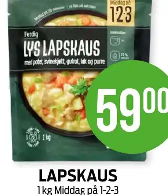 Kiwi LAPSKAUS 1 kg tilbud