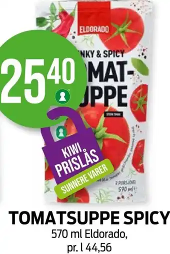 Kiwi TOMATSUPPE SPICY tilbud