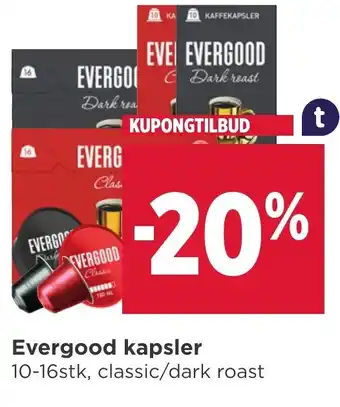 Meny Evergood kapsler tilbud
