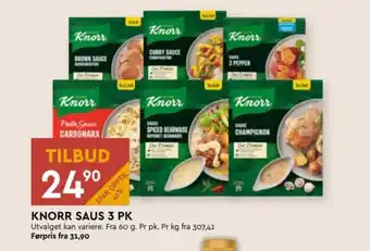 Coop Mega KNORR SAUS 3 PK tilbud