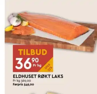 Coop Mega ELDHUSET RØKT LAKS Pr kg tilbud