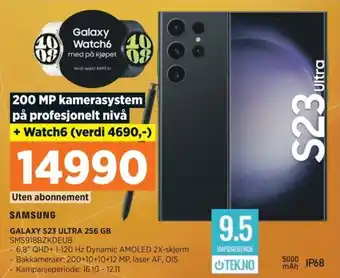 POWER SAMSUNG GALAXY S23 ULTRA 256 GB SMS918BZKDEUB tilbud