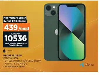 POWER IPHONE 13 128 GB IP13128GBGRN tilbud