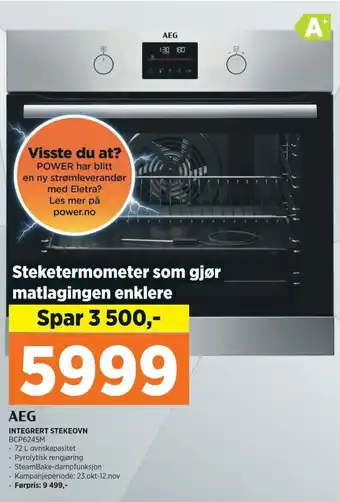POWER INTEGRERT STEKEOVN BCP6245M tilbud