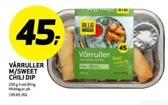 Bunnpris VÅRRULLER M/SWEET CHILI DIP 230 g tilbud